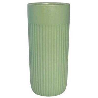 Modena Ceramic Vase – 10Cmd X 23Cmh / Satin Matte Soft Green  |  Ceramic Vases Ceramic Vases Ceramic Vases