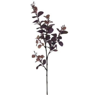 Moody Eucalyptus Leaves Spray – 81Cml / Dark Aubergine  |  Artificial Greenery Sprays Artificial Eucalyptus Artificial Eucalyptus