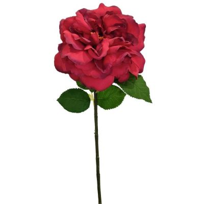 Open Cabbage Rose – 67Cm / Red  |  Artificial Roses Artificial Flowers Artificial Roses