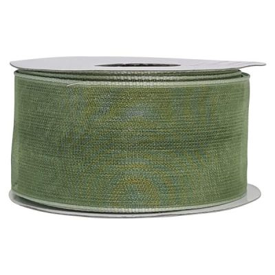 Organza Ribbon Pk/5 (Wired Edge) – 38Mm X 3Mtr / Sage  |  Ribbon – Organza Ribbon - Organza Ribbon - Organza