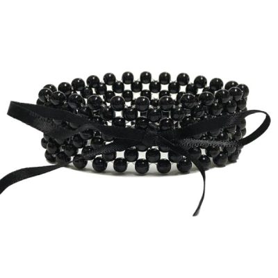 Pearl Corsage Bracelet / Black  |  Corsage Accessories Corsage Accessories Black