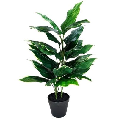 Potted Hosta Plant W/28 Leaves – 60Cm / Green  |  Artificial Plants & Trees Artificial Plants & Trees Artificial Plants & Trees