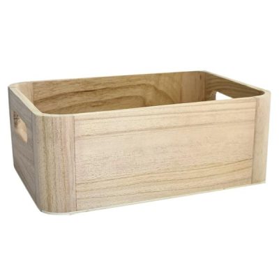 Rectangle Wood Tray W/Rounded Corners – 24Cml X 17Cmw X 9Cmh  |  Wood Trays And Boxes Pots & Baskets Wood Trays And Boxes