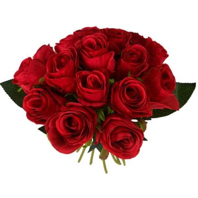 Rose Bud Bundle – 23Cm / Red  |  Artificial Roses Artificial Flowers Artificial Roses