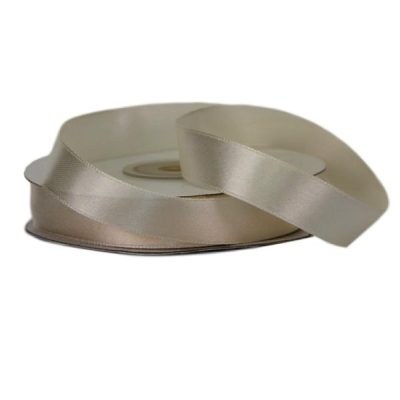 Single Face Satin Ribbon – 15Mm X 25Mts / Cream (Ivory)  |  Ribbon – Satin Ribbon - Satin Cream