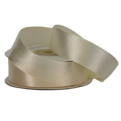 Single Face Satin Ribbon – 25Mm X 25Mts / Cream  |  Ribbon – Satin Ribbon - Satin Cream