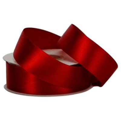 Single Face Satin Ribbon – 25Mm X 25Mts / Rouge (Red)  |  Ribbon – Satin Ribbon - Satin Red