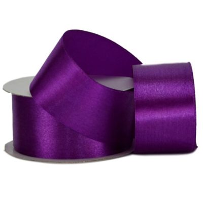 Single Face Satin Ribbon – 38Mm X 25Mts / Purple  |  Ribbon – Satin Ribbon - Satin Purple