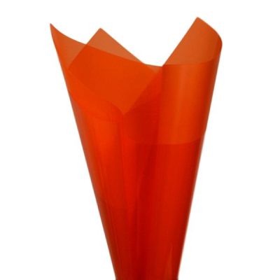 Solid Colour Cello Wrap – 37Mic – 50Cm X 70Cm X 100Sheets / Orange  |  Wrapping – Cello Sheets & Bags Ribbon & Wrapping Orange