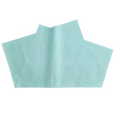 Spotty Premium Matte Poly – 70Gsm – 50Cm X 70Cm X 50 Pre Folded Sheets / Green W/White Spots  |  Wrapping – Pre Folded Sheets Ribbon & Wrapping Wrapping - Paper Sheets