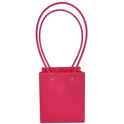 Square Laminated Paper Posy Bag – 13Cm X 12.5Cm X 15Cmh / Fuchsia  |  Gift & Flower Bags Gift & Flower Bags Fuchsia