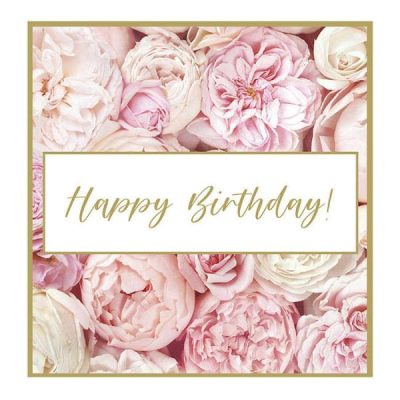 Square Pastel Floral Happy Birthday Card X 50  |  Cards & Envelopes Florist Supplies Cards & Envelopes