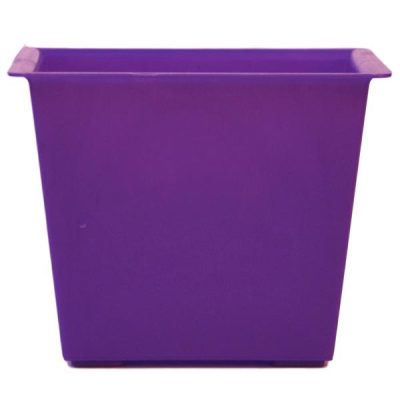 Square Posy Box – 14 X 14 X 11Cmh / Purple  |  Plastic & Resin Plastic & Resin Plastic & Resin