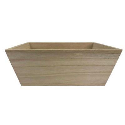 Square Wooden V Tray – 24Cm X 24Cm X 9Cmh / Natural  |  Wood Trays And Boxes Pots & Baskets Natural