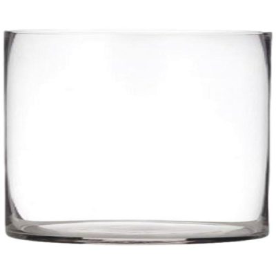 Squat Cylinder Glass Vase / 16.5Cmd X 12.5Cmh  |  Glass Cylinder Vases Glass Cylinder Vases Glass Cylinder Vases