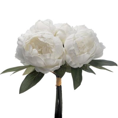 Stephanie Artificial Peony Bundle – 35Cml / White  |  Artificial Bushes Artificial Bushes Artificial Bushes