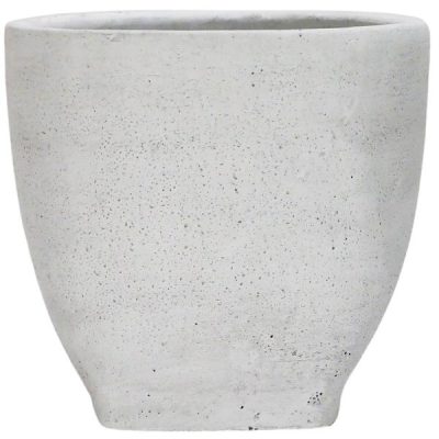 Titan Cement Pot With Hole & Plug – 18Cmd X 17Cmh / White  |  Ceramics & Cement Ceramics & Cement Ceramics & Cement