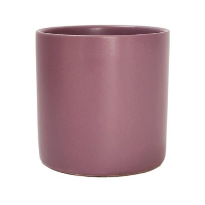 Verona Cylinder Ceramic Vase – 10Cmd X 10Cmh / Satin Matte Dark Lavender  |  Ceramics & Cement Ceramics & Cement Ceramics & Cement