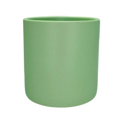 Verona Cylinder Ceramic Vase – 10Cmdiam X 10Cmh / Satin Matte Soft Green  |  Ceramics & Cement Ceramics & Cement Ceramics & Cement