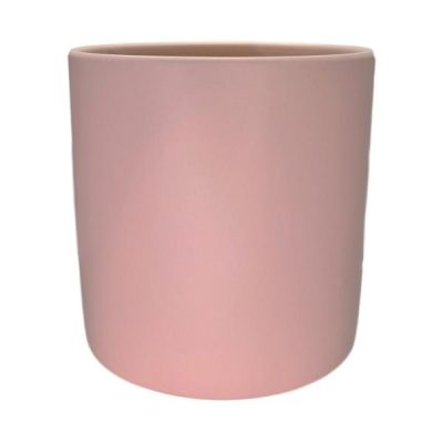 Verona Cylinder Ceramic Vase – 13.5Cmd X 13.5Cmh / Satin Matte Light Pink  |  Ceramics & Cement Ceramics & Cement Ceramics & Cement