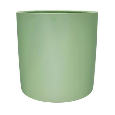 Verona Cylinder Ceramic Vase – 13.5Cmd X 13.5Cmh / Satin Matte Soft Green  |  Ceramics & Cement Ceramics & Cement Ceramics & Cement