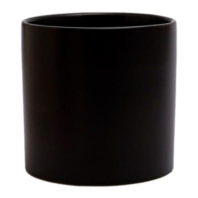 Verona Cylinder Ceramic Vase – 15.5Cmd X 15.5Cmh / Satin Matte Black  |  Ceramics & Cement Ceramics & Cement Black