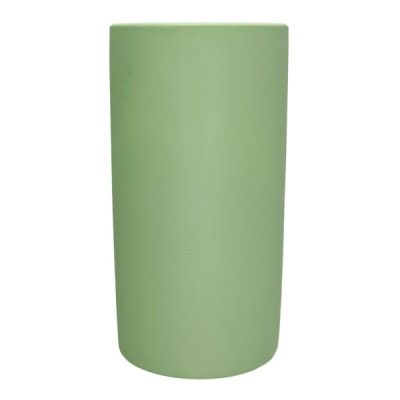 Verona Large Cylinder Ceramic Vase – 13Cmdiam X 28Cmh / Satin Matte Soft Green  |  Ceramic Vases Ceramic Vases Ceramic Vases