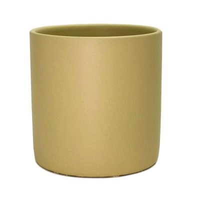 Verona Satin Matte Ceramic Cylinder Vase – 10Cmd X 10Cmh / Nude  |  Ceramics & Cement Ceramics & Cement Ceramics & Cement