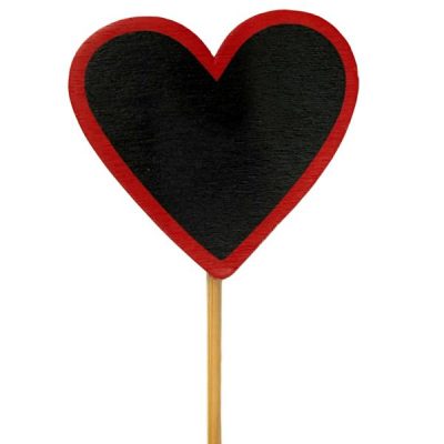 Wooden Heart Blackboard Pick X 12Pcs – 30Cml  |  Novelty Picks & Blackboards Florist Supplies Novelty Picks & Blackboards