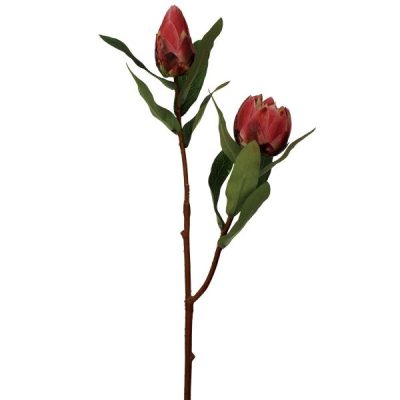 Artificial Protea W/Bud Spray – 71Cml / Dark Pink  |  Artificial Native Flowers Artificial Flowers Artificial Native Flowers