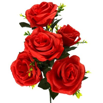 Diana Rose Bush – 36Cm / Red  |  Artificial Budget Range Artificial Budget Range Artificial Budget Range