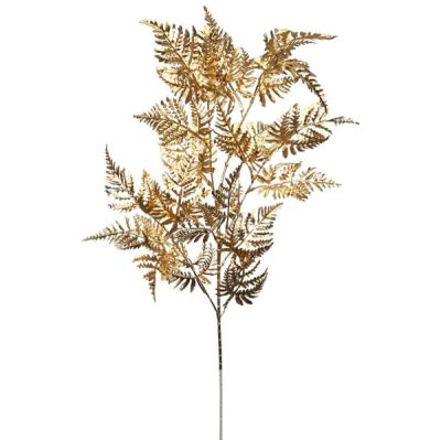 Fern Spray – 79Cml / Metallic Gold  |  Artificial Greenery Sprays Artificial Greenery Sprays Artificial Greenery Sprays