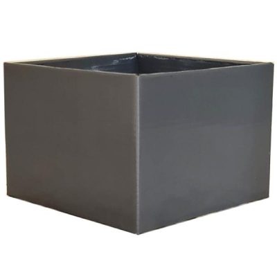 #6A Medium Flower Box – Gloss – 17Cm X 17Cm X 12Cmh / Charcoal  |  Posy Boxes Gift Packaging Charcoal