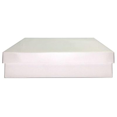 Large Gourmet Gift Box W/Lid – 40Cm X 30Cm X 9Cmh / White  |  Gift Boxes Gift Boxes Gift Boxes