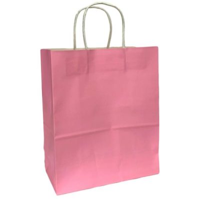 Med Paper Bag W/Gusset X 12Pcs – 22Cmw X 27Cmh X 11Cm Gusset / Light Pink  |  Gift & Flower Bags Gift & Flower Bags Gift & Flower Bags