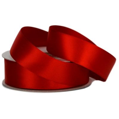 Double Face Satin Ribbon – 25Mm X 25Mts / Rouge (Red)  |  Ribbon – Satin Ribbon - Satin Red