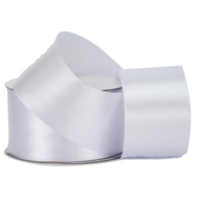 Double Face Satin Ribbon – 50Mm X 25Mts / White  |  Ribbon – Satin Ribbon - Satin Ribbon - Satin