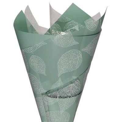 Falling Leaf Poly – 37Mic – 50Cm X 70Cm X 100 Sheets / White  |  Wrapping – Cello Sheets & Bags Ribbon & Wrapping White Leaves On Clear Cello