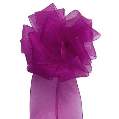 Woven Edge Organza Ribbon – 38Mm X 50Mts / Purple  |  Ribbon – Organza Ribbon - Organza Purple