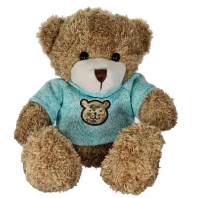 Alex Shaggy T-Shirt Bear – 25Cm / Blue  |  Soft Toys Florist Supplies Blue