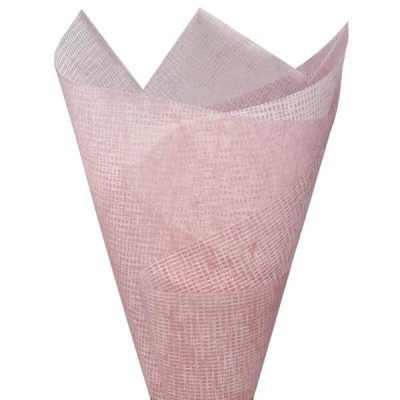 Linen Design Non Woven Wrap – 70Mic – 50Cm X 70Cm X 50 Sheets / Pink  |  Wrapping – Non-Woven Sheets Ribbon & Wrapping Lt Pink